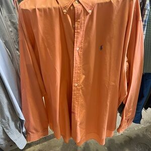Ralph Lauren Orange Casual Button Down Shirt